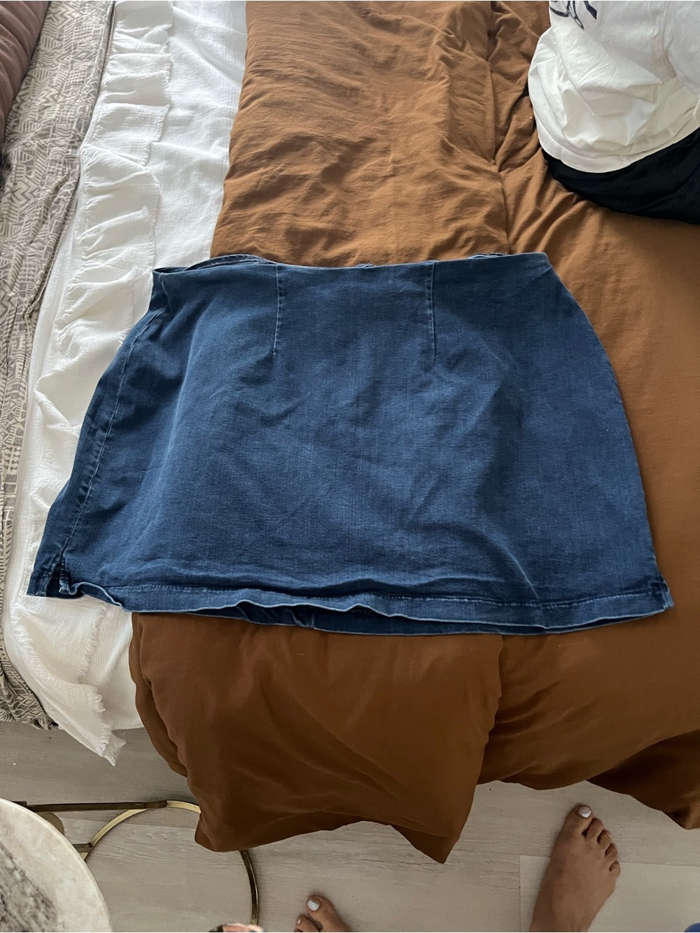 Reformation Navy Blue Mini Denim Skirt